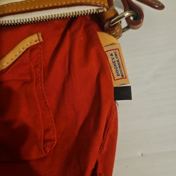 Dooney & Bourke White Monogram Canvas Crossbody Bag with Brown Leather Trim - Picture 11 of 11